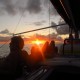 Puesta de sol en medio del Atlántico