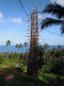 Torre para la practica del Land Diving. Pentecost.