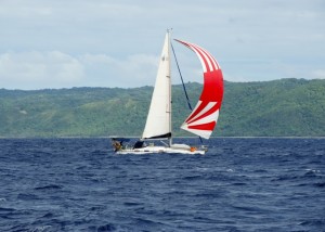 Volando hacia Port Vila (Efate Island).