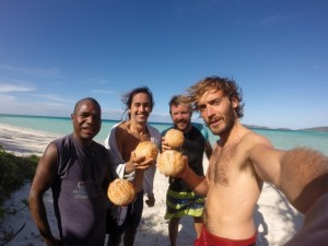 Con el bueno de Warren en Blue Lagoon