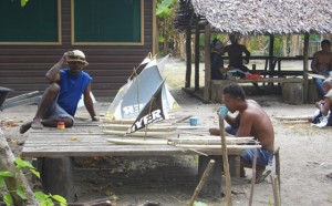 Preparación de la regata.